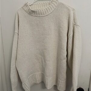 Aerie Cream Turtleneck Sweater